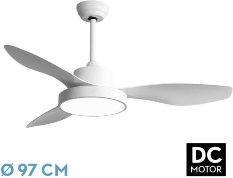 DC-Lüfter Hayate 24W Weiß 3 Flügel