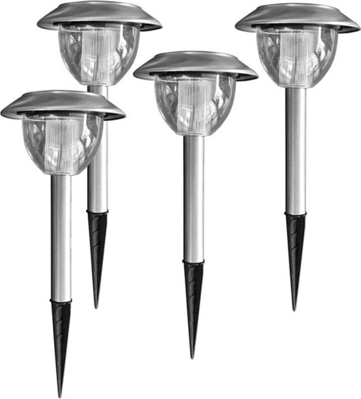 Satz mit 4 solarbetriebene Pfahlleuchten