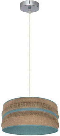 Anhänger natalia 1xe27 nickel/sac-türkis regx30x30 cm