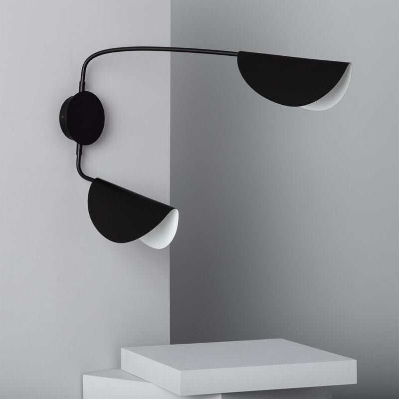 Wandleuchte Ausrichtbar Metall Sendai Schwarz