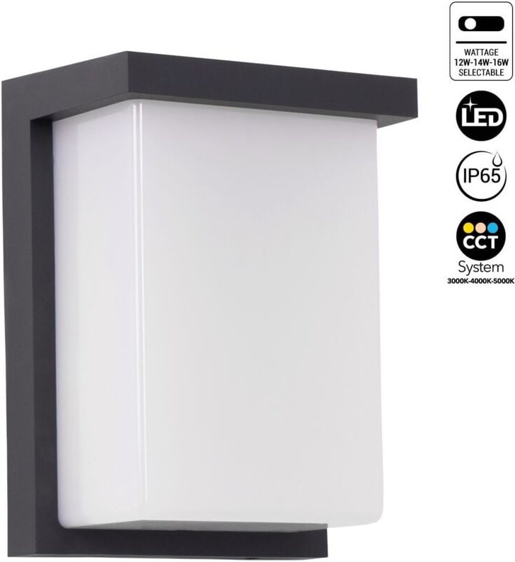 Thumbnail - Barcelona Led - Aluminium-Außenwandleuchte "Block" - Einstellbare Leistung: 12W
