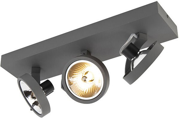 Industrial spot grau verstellbar 3-flammig - Go