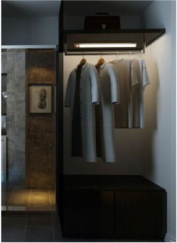 Trade Shop - LED -Lampe wiederaufladbare 3W -USB -Garderobe, Twilight -Bewegungssensor -