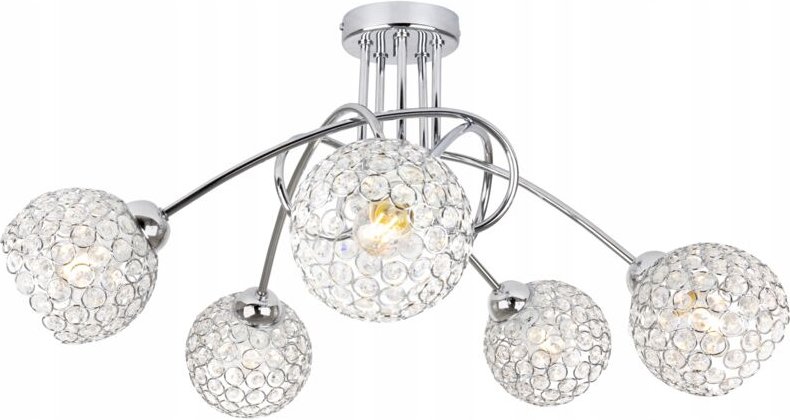 Deckenleuchte Hängeleuchte Kronleuchter Kristall Chrom LED