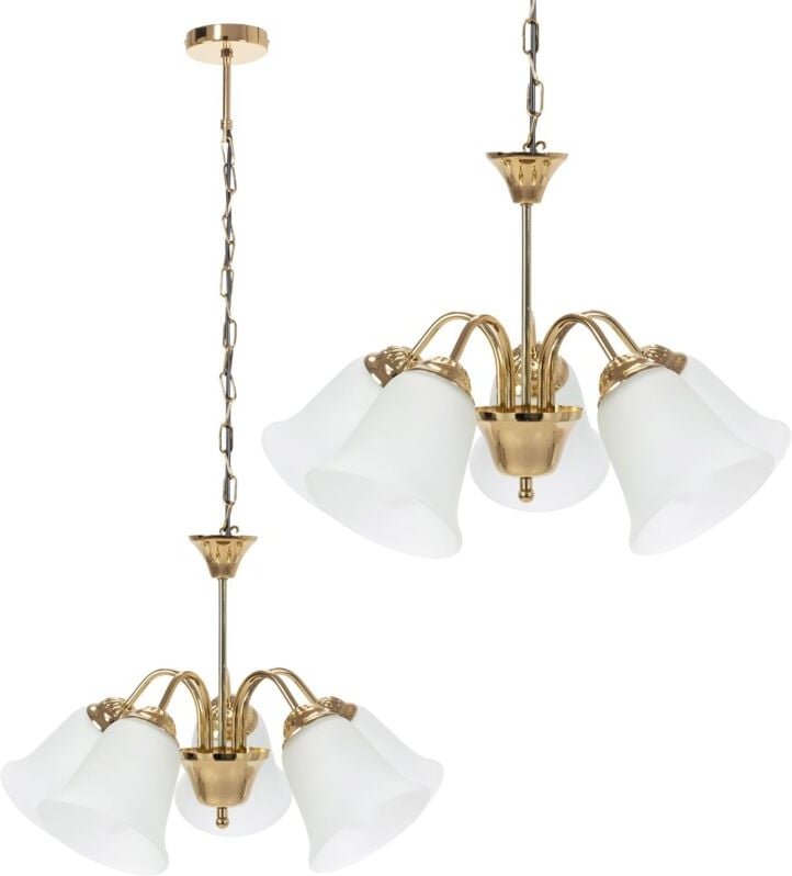 Toolight - hängelampe vintage APP959-5CP gold