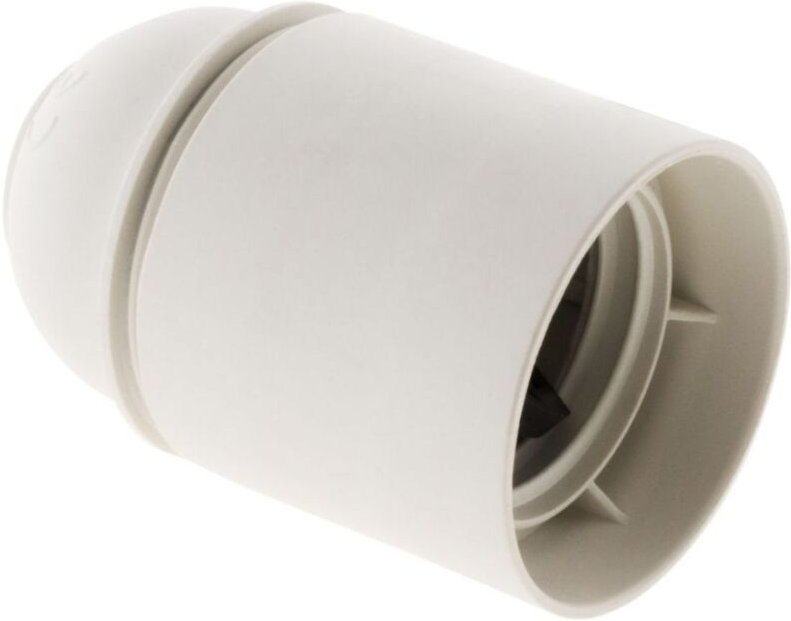 E27 Fassung glatt weiß Kunststoff HBF Centrale Brico