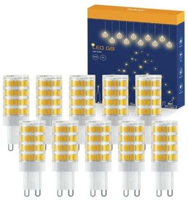 5-W-G9-LED-Lampe, warmweiß (3000 K), 550 lm, nicht dimmbar, flimmerfrei, entspricht einer 50-W-Halogenlampe, energiespar...