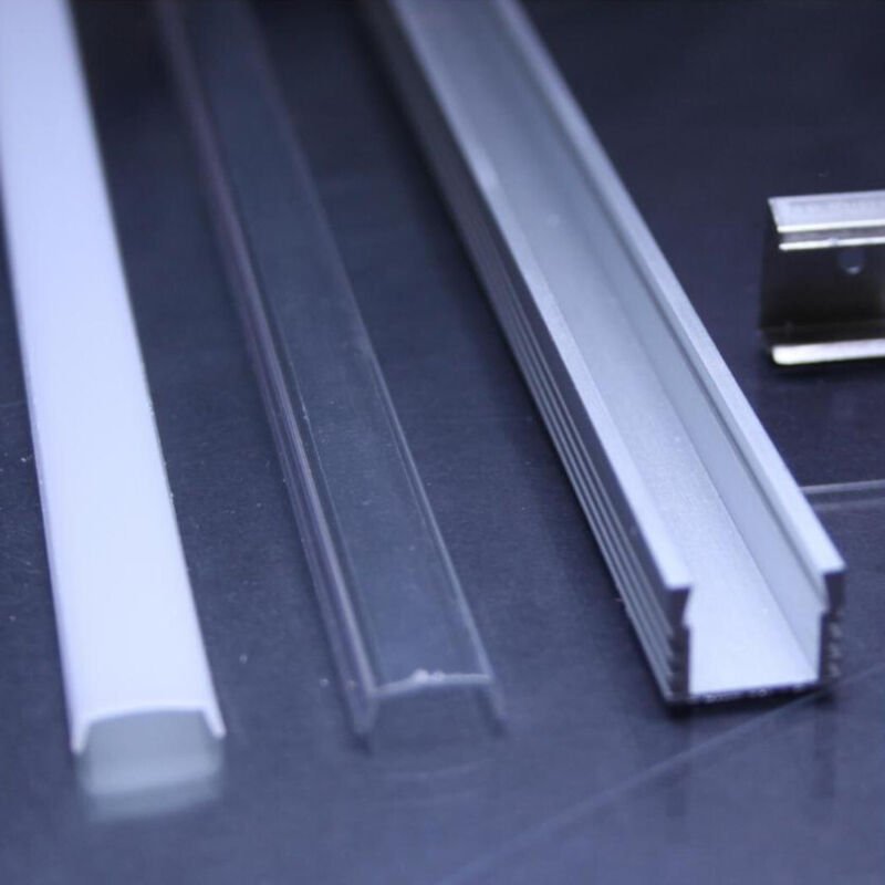 Trade Shop Traesio - Trade Shop - Aluminium 1m Schienenprofil für CC-32 LED-Streifen mit undurchsichtiger oder transpare...