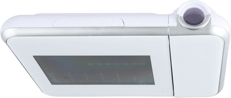 Decdeal Projektion Wecker Innovativer stumm digitaler Projektor mit Innenthermometer Hygrometer für Schlafzimmer