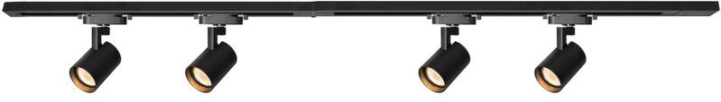Schienensatz schwarze Leiste 150 cm Strahler 4xGU10 15W für Wohnzimmer Küche VOLF Milagro