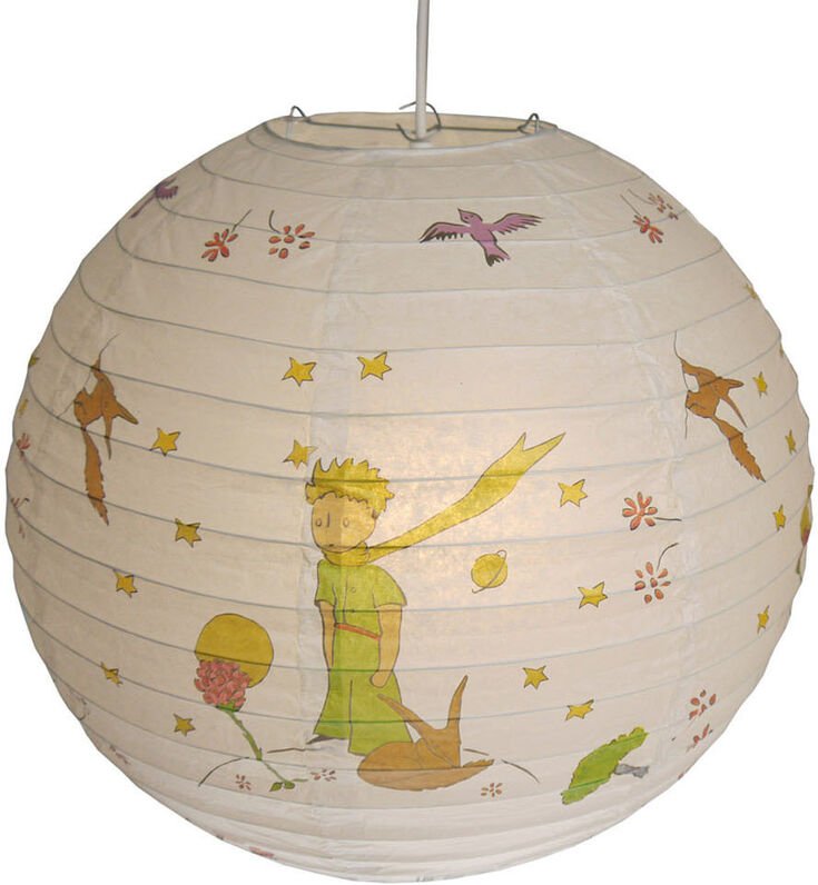 Kinder Papierlampe DER KLEINE PRINZ Lampenschirm Pendelleuchte mit Aufhängung