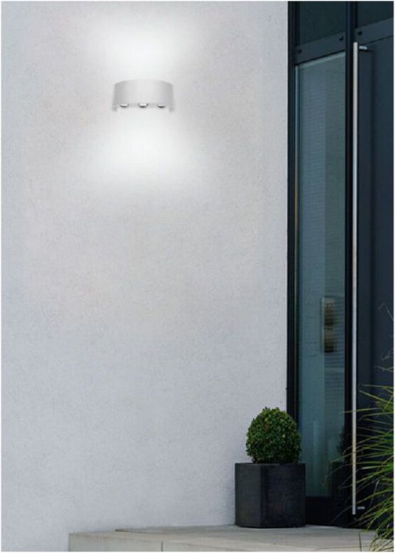 Trade Shop Traesio - Trade Shop - applique esterno led 16 watt crown IP65 up & down bianco luce ES64 -