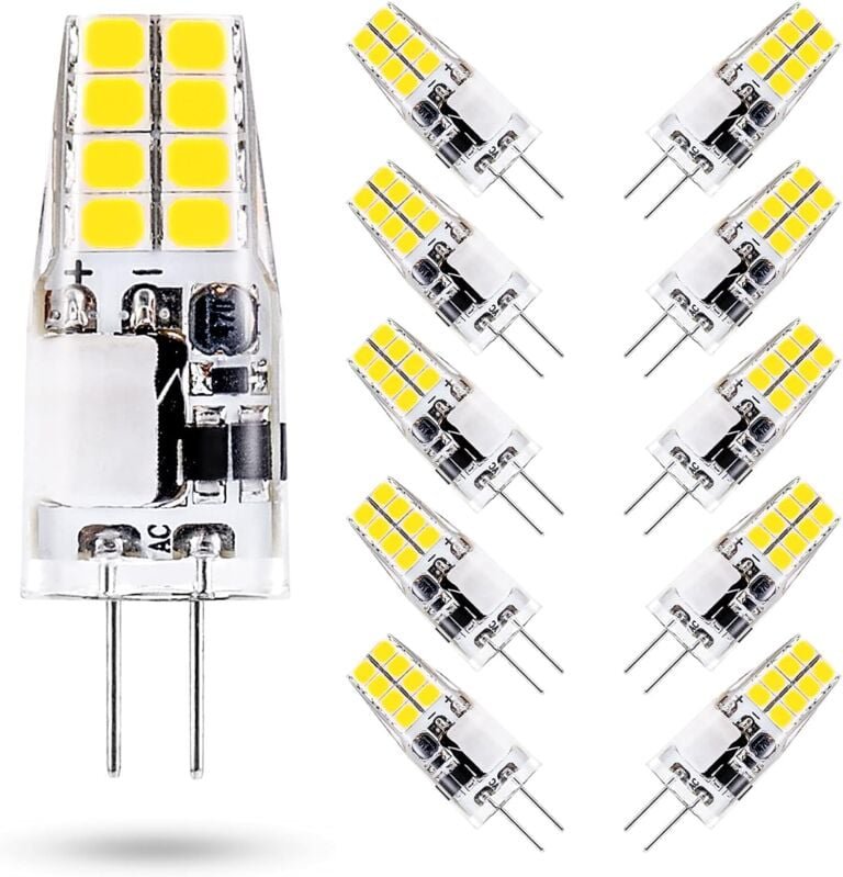 Memkey - 3 w G4-LED-Glühbirne, 6000 k Kaltweiß, 35 w G4-Halogenlampen-Äquivalent, ac/dc 12 v, 300 Lumen, nicht dimmbar, ...