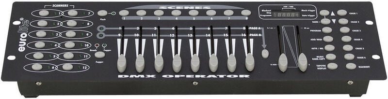 Thumbnail - Dmx Operator 192 dmx Controller 16-Kanal 19 Zoll-Bauform, Musiksteuerung - Eurolite