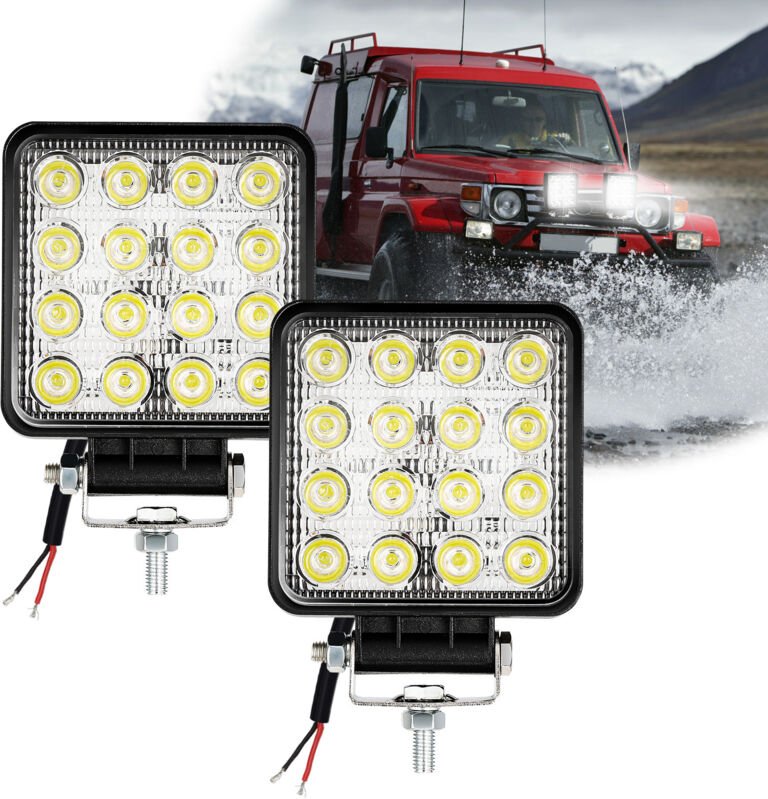 Randaco LED Arbeitsscheinwerfer 48W LED Scheinwerfer Rechteck IP67 Wasserdicht 12V 24V für LKW,Offroad, SUV, ATV,traktor...
