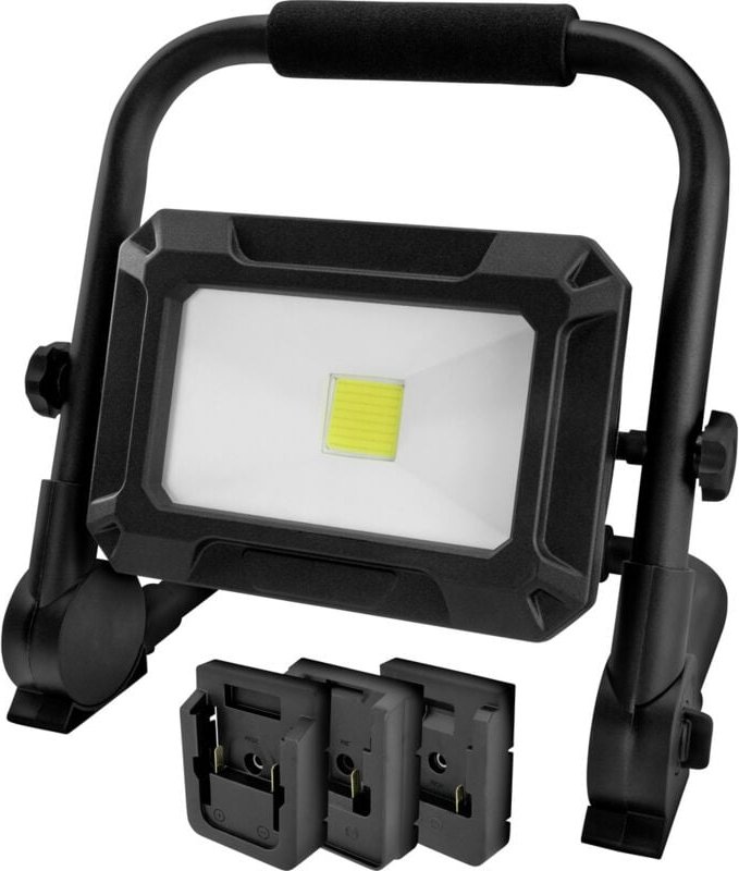 Ansmann 1600-0639 LED Strahler FL30W 18V Powertool-Akkupacks, inkl. Adapterplatten COB LED, Akkubetr