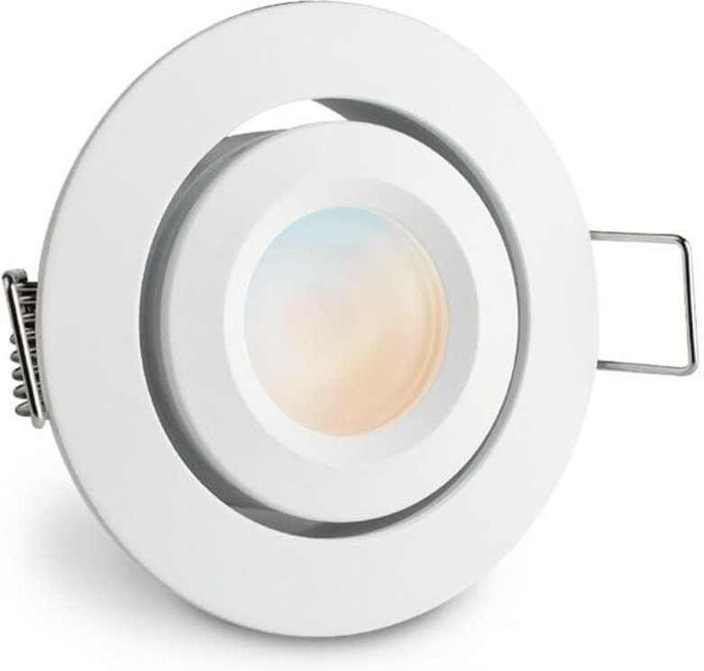Einbaustrahler Mini schwenkbar Matera 3W IP44 durchverbindbar - Lichtfarbe: CCT 2700K-5500K - Farbe: weiß RAL 9016