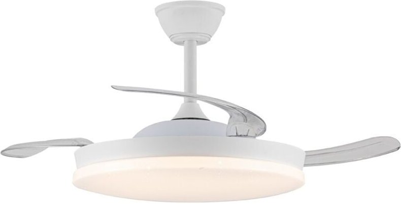 Cristalrecord - Stars Evo 72W 7920Lm cct Dim Smart LED-Ventilator mit einziehbaren Flügeln
