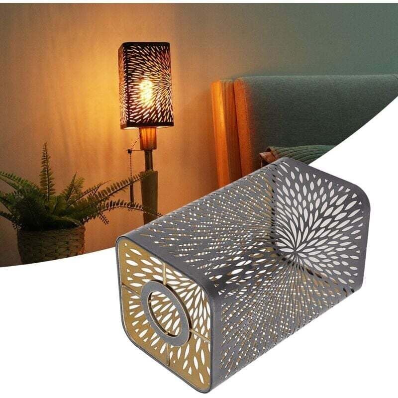 Metalllampenschirm, moderner dekorativer hohler Metalllampenschirm aus Eisen für Schlafzimmerlampen E27 E26