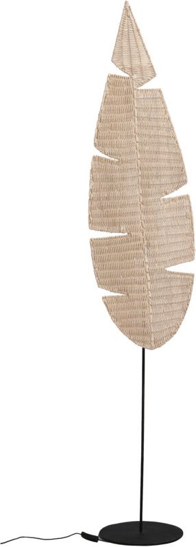 Rattan-Blatt-Stehlampe aus Sop-Metall, 35 x 5 x 180 cm