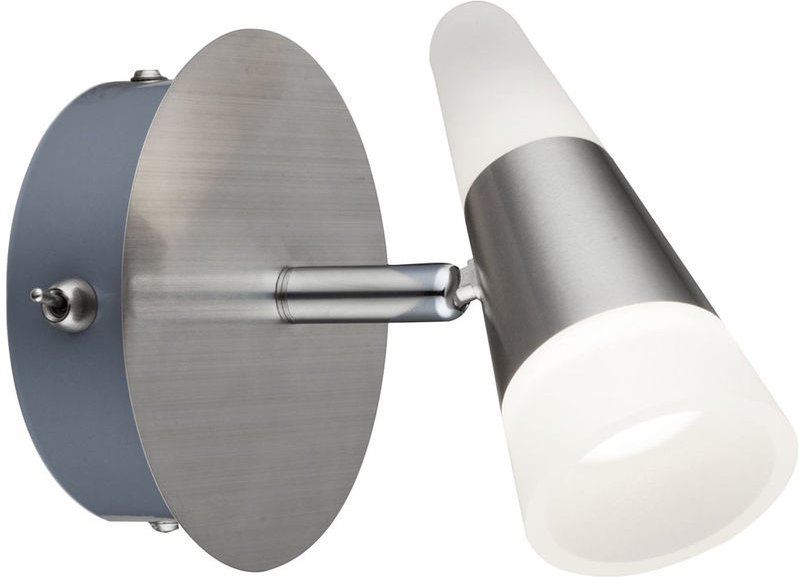 Wandlampe Wandleuchte Wandstrahler Spotlampe Leuchte Nachtlicht, Spot beweglich, Metall Nickel matt satiniert, 1x led 5W...