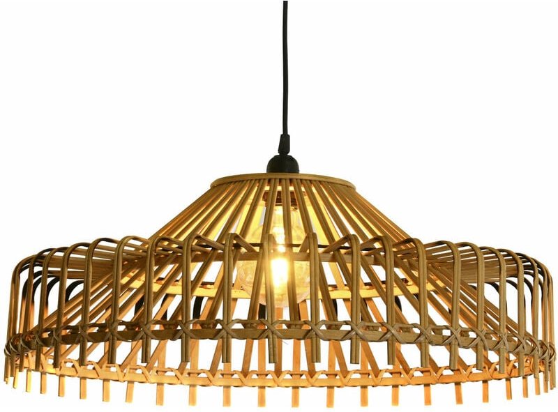 Dkd Home Decor - Bambusdecke 61x61x31 Bambus Natural Marron Material Mehrfarbige Farbfamiliendecke und Wandminen Details