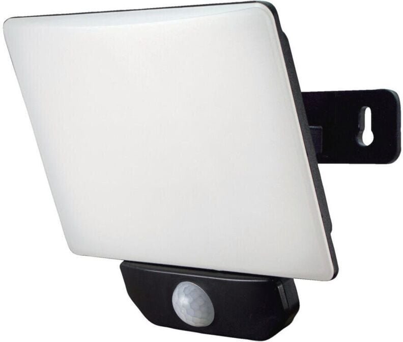 TIBELEC Außenstrahler mit Bewegungsmelder, 2500 Lumen LED-Modul, Schwarz, Vollbild TIBELEC