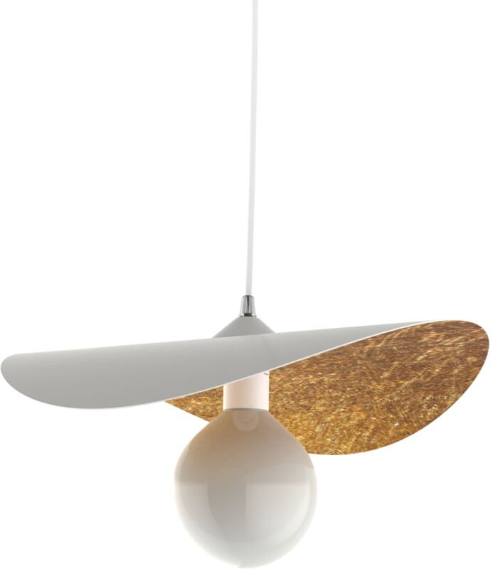 Piuma sospensione bianco foglia