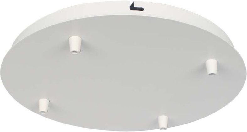 V-TAC Stahl Kronleuchter Rosette d:300h:25mm mit 4 Löchern Farbe Mattweiß