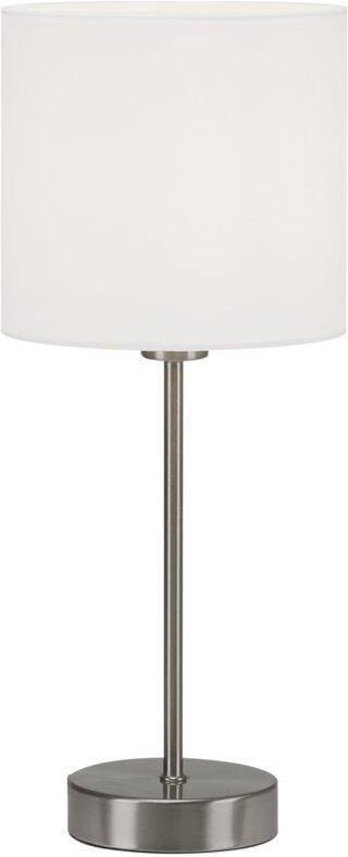 Tischleuchte Inkl. Ein und Ausschalter E14 25 w weiß Metall-Stoff Brilo ner