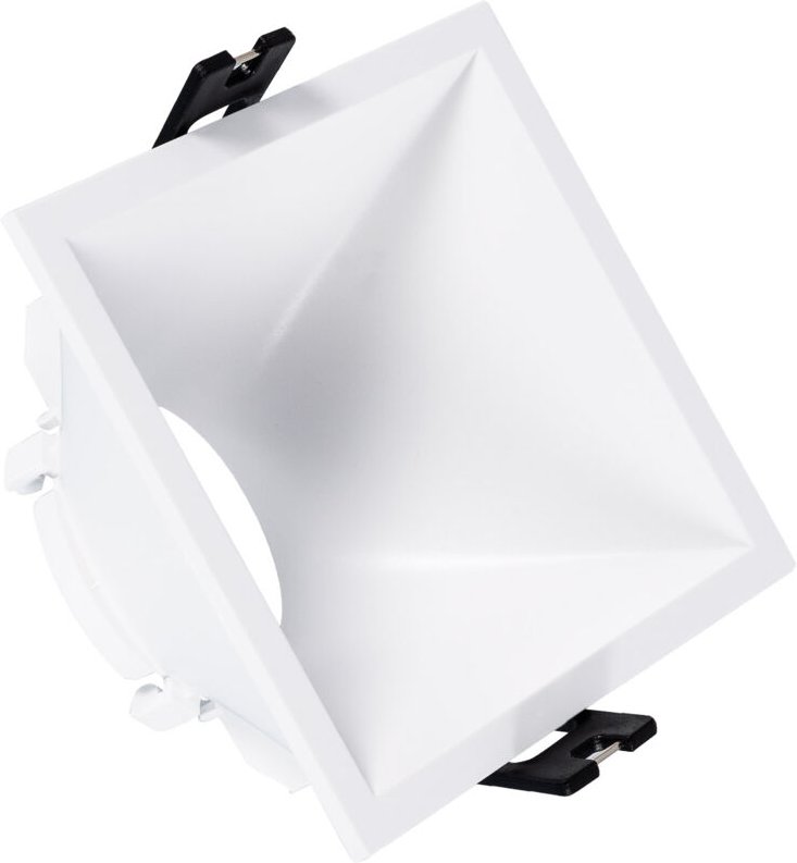 Downlight-Ring Eckig 45º Niedriger UGR-Wert für LED-Lampe GU10 / GU5.3 Schnitt 85x85 mm Weiß