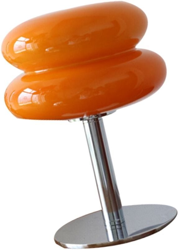 Estink Kleine Tischlampe aus Glas, süßes Licht, weiches Licht, energiesparend, Büro, USB, Schlafsaallicht (ORANGE)