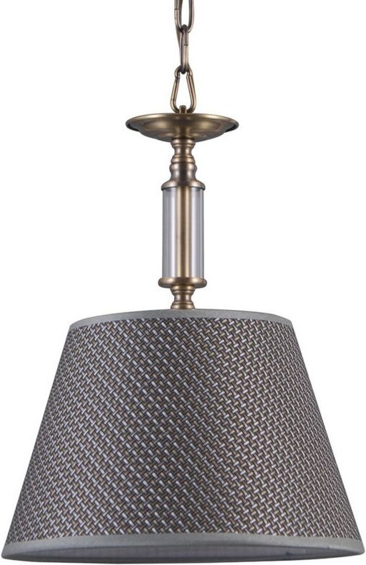 Zanobi - Klassischer hängender Anhänger Antikbronze 1 Licht mit Grauton, E14 - Italux