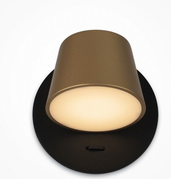 Maytoni - Wandlampe Wandleuchte Spotlampe Flurleuchte Spot beweglich schwarz messing led