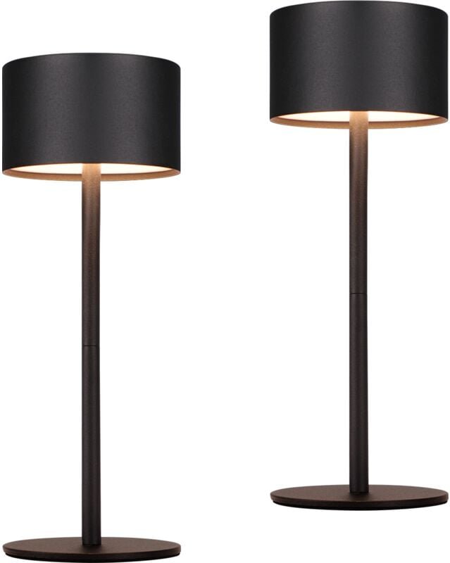 Premium led Tischlampe kabellos - Höhenverstellbar & dimmbar (3000K/4500K/6000K) mit Touch, usb-c Schnellladung, IP44 wa...