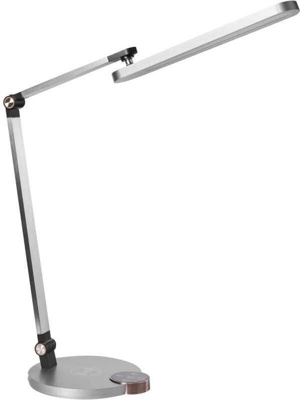 LED Schreibtischlampe CAROY mit kabellosem Ladegerät Grau