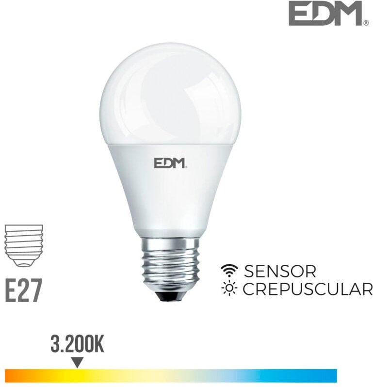 EDM - Standard-Glühbirne 'Twilight', led, E27, 10 w, 810 lm, 3200 k, warmes Licht, ø6 x 11 cm