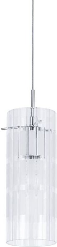 Max - Moderne hängende Pendelleuchte Chrom 1 Licht mit klarem Schatten, E27 - Italux