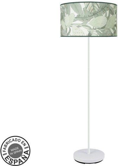 Fabrilamp - Stehleuchte de Stehleuchte Moda 1xe27 Weiß/grünes Blatt