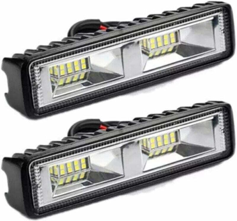 2 x 12V 24V 16 LED 48W LED-Arbeitsscheinwerfer Offroad-Arbeitsscheinwerfer Wasserdicht IP67 für Traktor Motorrad Auto LK...