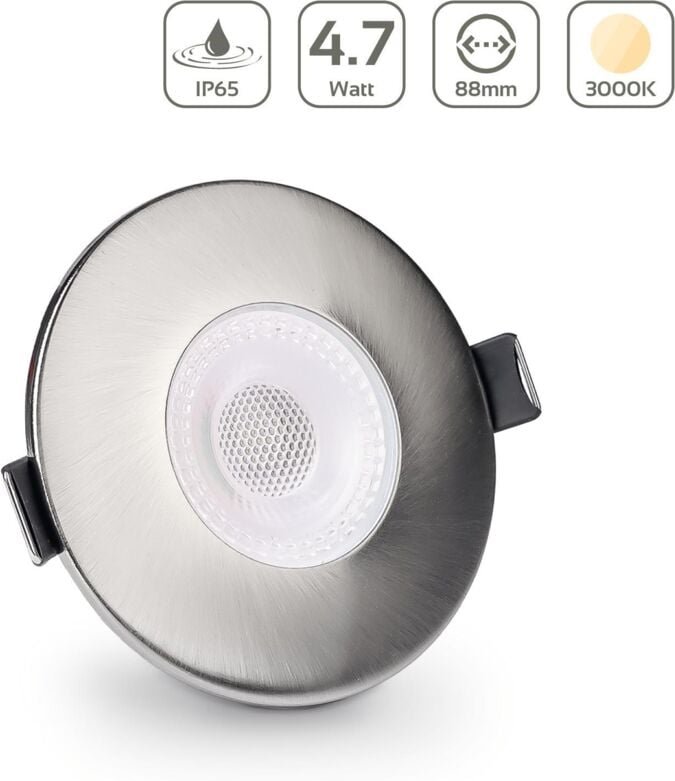 LED Einbaustrahler IP65 4,7W - Farbe: silber - Lichtfarbe: 3000K