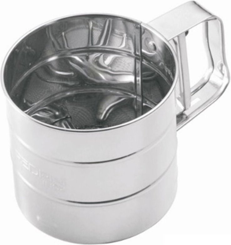 Trade Shop Traesio - Trade Shop - Mehlstreuer aus Edelstahl, 11 x 10 x 16, Mehlstreuer, Puderzucker -