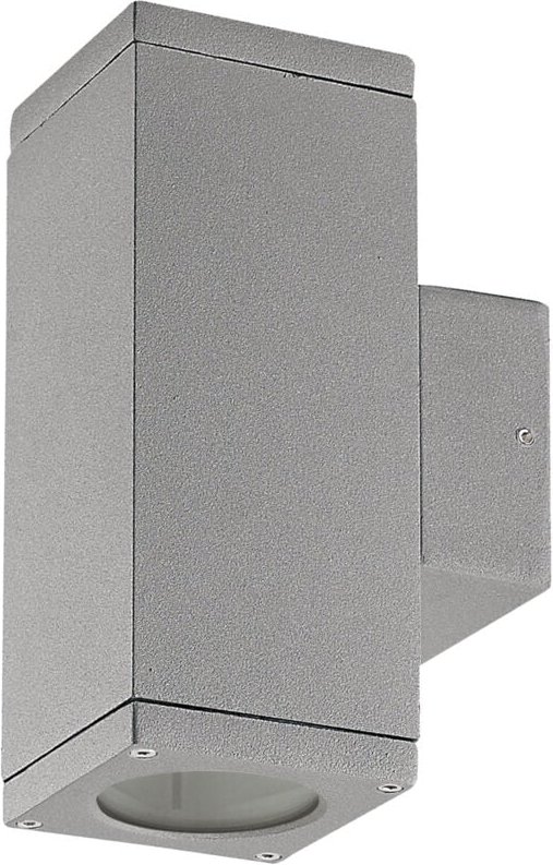 Dopo - Wandleuchte Cub Ip54 Gu10 2x4.50w Auf Und Ab Grau