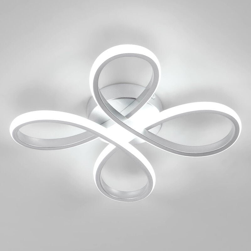 Comely - LED-Deckenleuchte, 30 w, 3500 lm, kreatives Blumendesign, LED-Deckenlampe, silberne Acryl-LED-Deckenleuchte für...