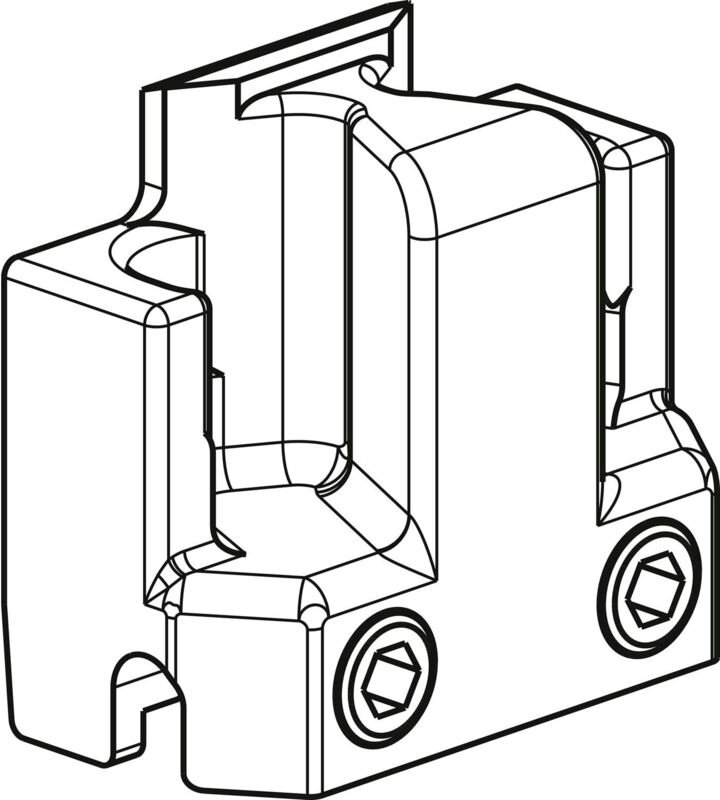 GU-966/200 Steuerteil, Zinkdruckguss silberfärbig