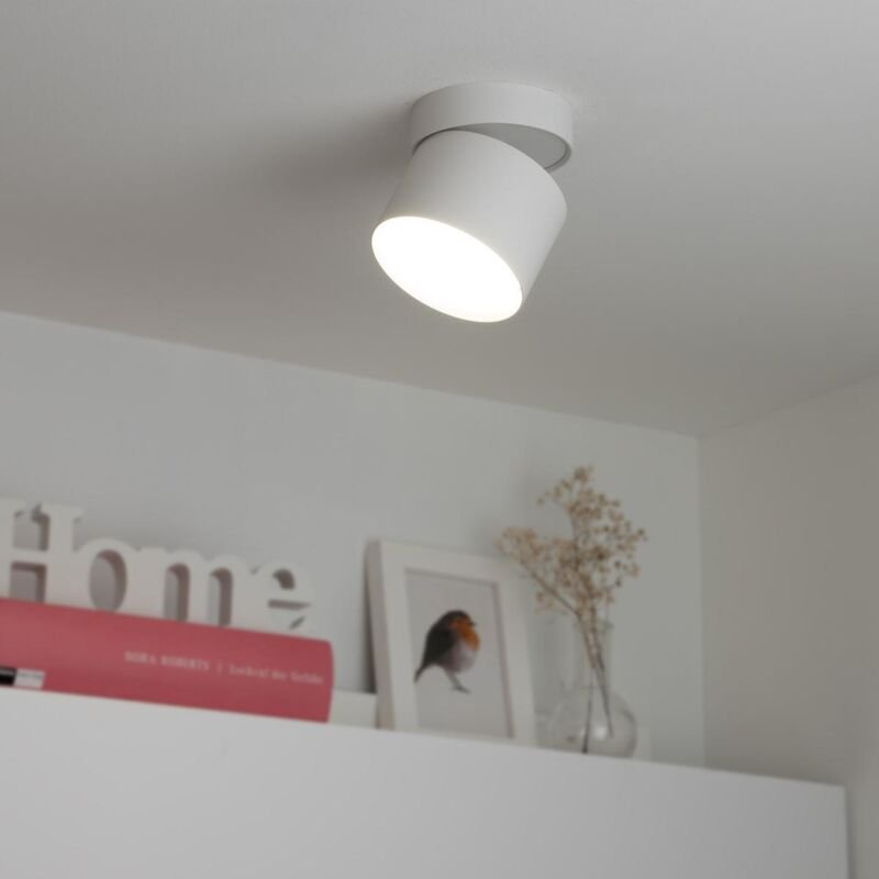 Aufbauleuchte schwenkbar GX53 - Farbe: weiß - LED Leuchtmittel: 6W neutralweiß dimmbar