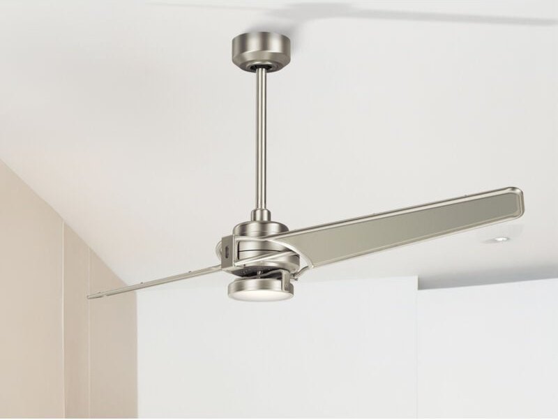 Meinewunschleuchte - Deckenventilator mit led Licht und Fernbedienung, Silber, ø 142cm