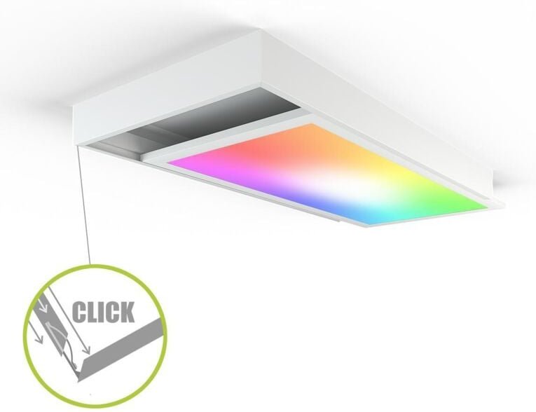 LED Panel Aufbaurahmen Click 30x60cm weiß Aufputz Montagerahmen