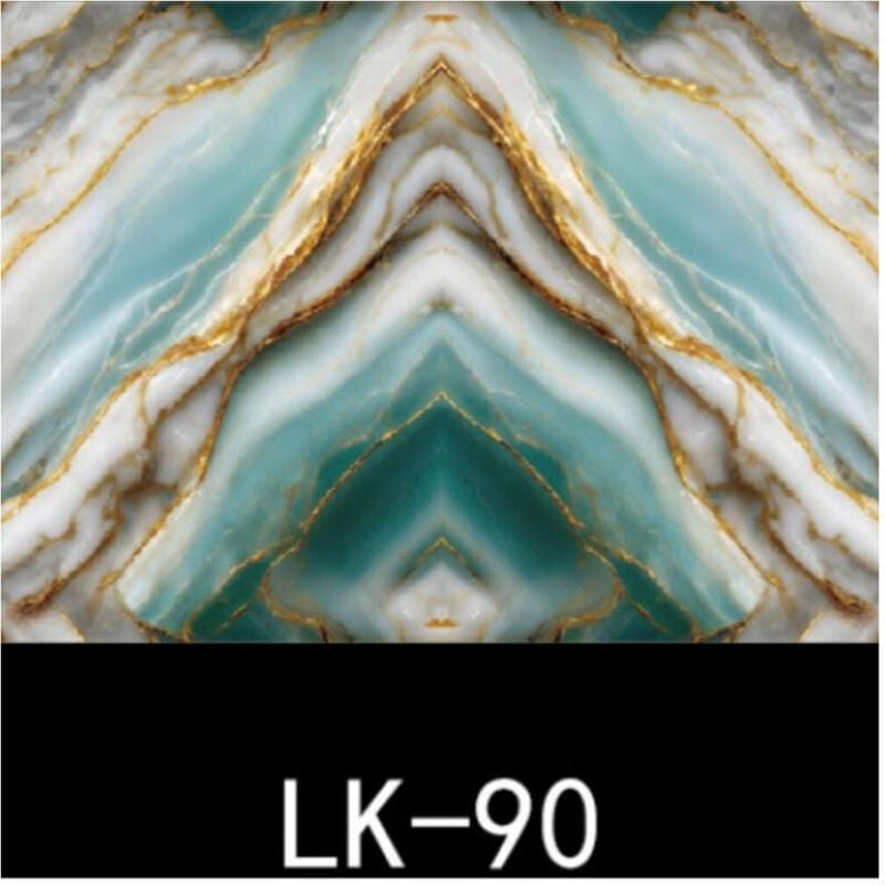 Thumbnail - Trade Shop - Marmoreffekt-Aufkleber-Panel Weißgold Türkis Grüner Wasser Grün 120x300cm Wände -