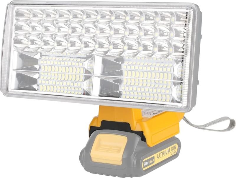 Kabellose LED-Arbeitsleuchte mit 4200 lm, kompatibel mit 18-V-Lithium-Akkus, 18-V-Arbeitsleuchte für Camping, Autorepara...